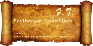 Freiberger Teodolinda névjegykártya